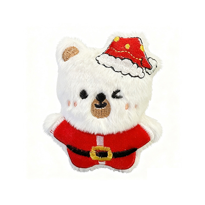 新款圣诞节毛绒玩偶链条胸针挂件女衣服围巾装饰品圣诞小礼物礼品