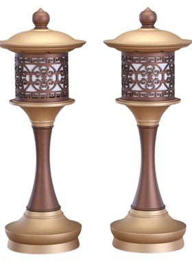 铜香炉家用供佛水杯供果盘长明灯