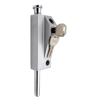 有框玻璃门明装插销铝合金门锁旋转门插销锁地锁木门弹簧地插旋钮