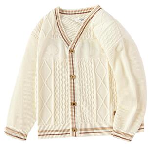 巴拉巴拉童装儿童宝宝毛衣男童V领开衫2026新款春装