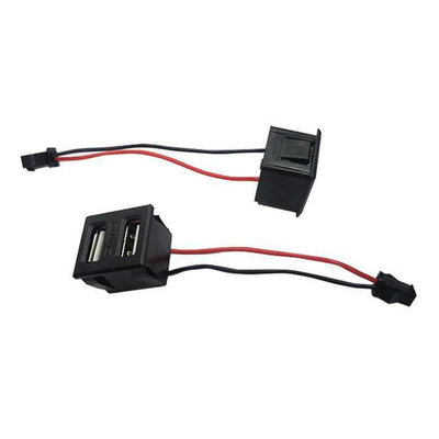 USB母座 type-c双层插口usb a母 灯具充电改装电源插座带线连接器