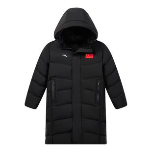 90鹅绒冰甲羽绒安踏儿童中长款2025冬新保暖抗寒中大童四防羽绒服