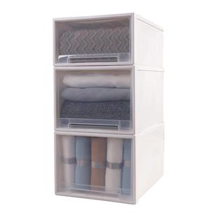 收纳箱抽屉式塑料大号储物箱衣服收纳盒收纳家用整理箱透明收纳柜