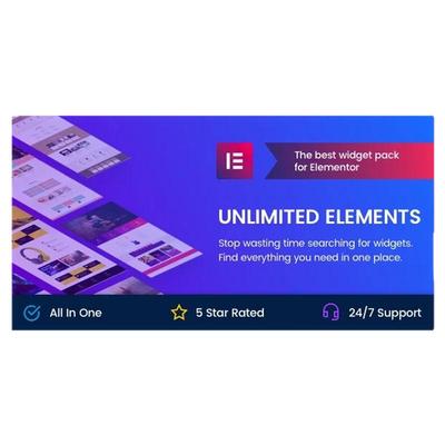 Unlimited Elements for Elementor Pro扩展元素包WordPress插件