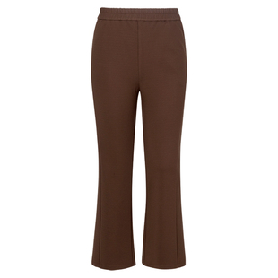 美丽客栈高端大码女装咖色直筒裤高腰阔腿裤宽松显瘦百搭休闲裤子