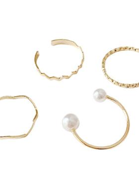 2025年新款韩版时尚简约套装戒指女in潮网红同款气质食指戒