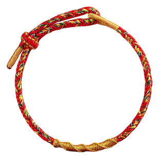 普陀山贺福缘2026马年本命年红绳手链手工编织太岁化护身符红手绳