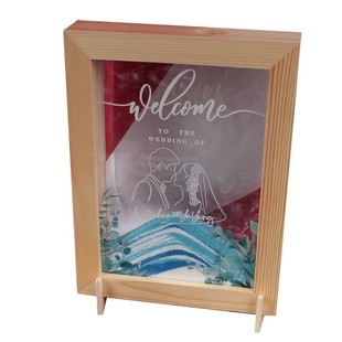 网红创意定制婚礼流沙签到框沙画签名板个性结婚签名备婚用品好物