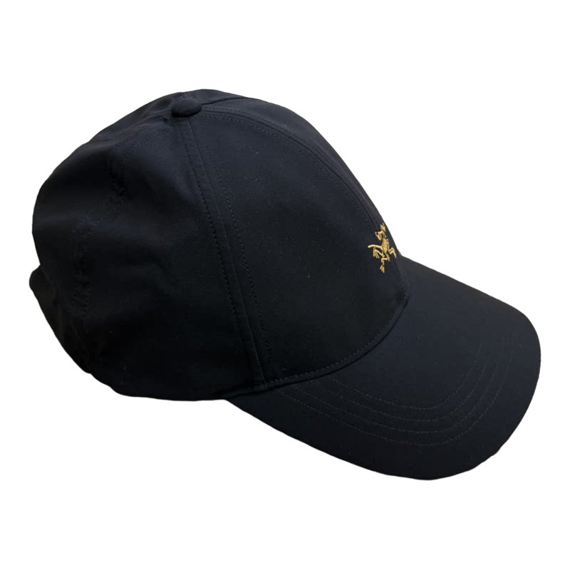 始祖鸟Arcteryx Small Bird男女同款 黑金刺绣速干遮阳棒球鸭舌帽
