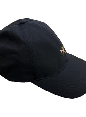 始祖鸟Arcteryx Small Bird男女同款 黑金刺绣速干遮阳棒球鸭舌帽