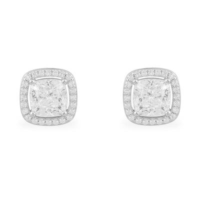 APM方形耳钉银精致简约礼物