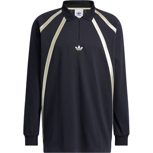 Adidas/阿迪达斯官方正品RUGBY POLO 情侣款运动长袖POLO衫IR6377