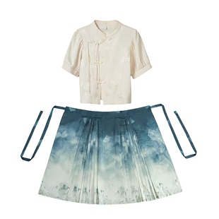 古风改良汉服女马面裙2025新款春夏套装中式日常国风