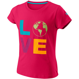 Wilson威尔胜网球服短袖儿童T恤圆领上衣男女童青少年运动短裤