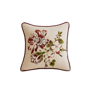 蜡笔派|红果果系列|丹蓉绣影刺绣抱枕轻奢客厅沙发靠垫床头靠枕O