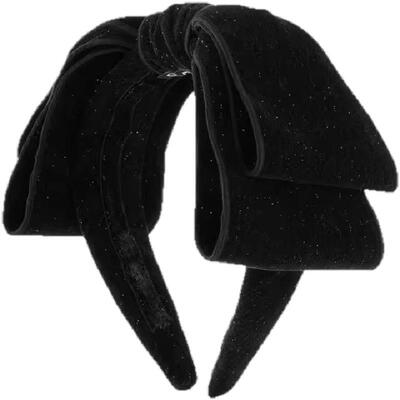 赫本风细闪双面蝴蝶结发箍