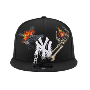 NY帽子平沿棒球帽纽约洋基队男女街舞嘻哈韩版全封口瘦脸美式板帽