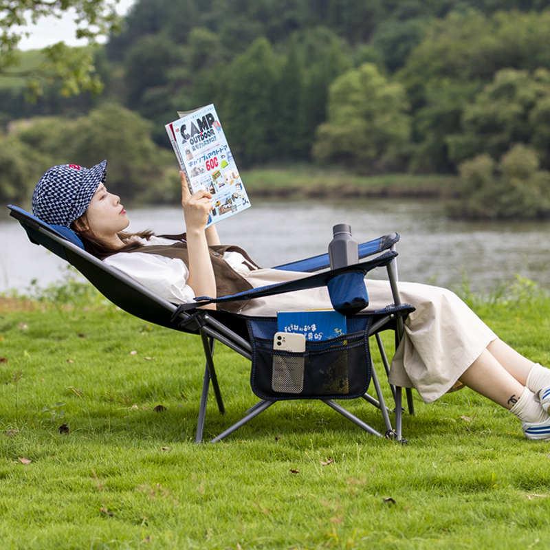 原始人户外折叠躺椅便携式超轻钓鱼椅子沙滩露营导演椅靠背小凳子