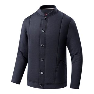 恒源祥集团彩羊棉衣中老年男士加绒加厚秋冬外套爷爷冬季保暖棉袄