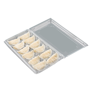 一次性馄饨打包盒生混沌饺子专用收纳盒大云吞分格盒子水饺分装盒