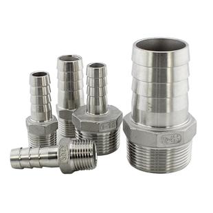 304/316不锈钢宝塔头接头 PT六角锥牙NPT外丝软管246分1寸DN15 25