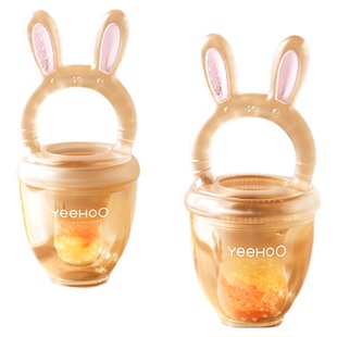 英氏婴儿咬咬袋吃水果辅食神器果蔬乐果汁泥宝宝牙胶磨牙棒全硅胶