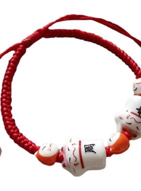 阿狸小猫编绳刻字祈福毕业季手链