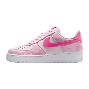 滔搏NIKE耐克女子粉色AF1空军一号牛仔拼接休闲运动鞋IR1974-663