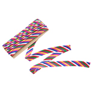 韩国进口滚边嵌条幸运7彩条纹彩缎手工袖口下摆包边服装布艺辅料