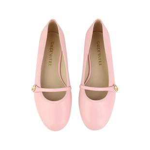 浅口圆头平底法式玛丽珍单鞋原创设计师真皮女鞋优雅淑女小皮鞋