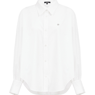 ONLY通勤上衣气质宽松藏肉衬衫