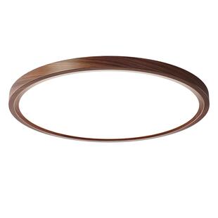 箭牌胡桃木吸顶灯简约现代中古风走廊过道灯玄关入户阳台衣帽间灯