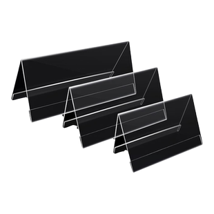 亚克力三角桌牌2.5mm双面桌卡会议牌V型座位牌台签台牌席位牌姓名牌桌面展示牌架子评委名字席卡牌会议桌台卡