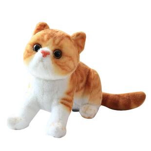 可爱小奶猫咪玩偶毛绒玩具仿真模型公仔儿童女孩宝宝安抚生日礼物