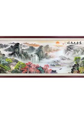 富春山居图客厅沙发装饰画挂画