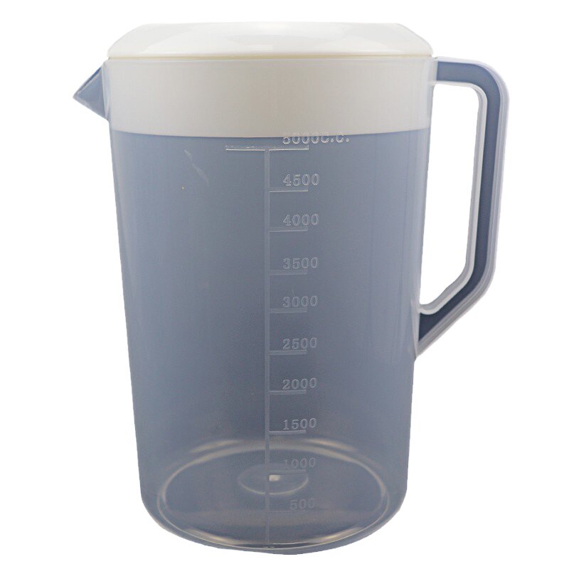 奶茶果汁记量器水杯5000ml冷水壶加厚带盖带刻度塑料量杯量桶包邮