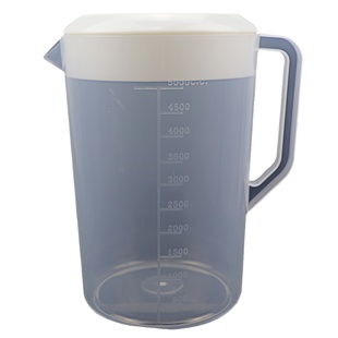 奶茶果汁记量器水杯5000ml冷水壶加厚带盖带刻度塑料量杯量桶包邮