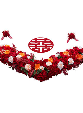 婚车装饰车头花主婚车头车花
