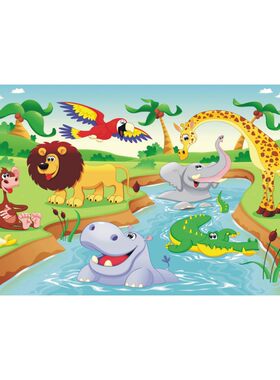 自粘画房间幼儿园无框新款背景墙