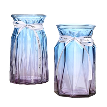 【花瓶2个】玻璃彩色欧式客厅花瓶1