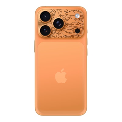 SkinAT适用苹果17Pro Max手机镜头膜 iPhone17 Pro后置摄像头贴纸 苹果手机后盖镜头膜 地形简单条纹膜