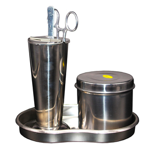 不锈钢酒精缸棉花缸药膏罐 镊子筒腰子盘棉花钳酒精罐止血钳