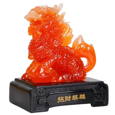 麒麟风水摆件一对客厅工艺品招财