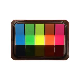 便签贴索引标签纸可书写标记小条塑料书签记号学生用透明指示页码荧光膜彩色网红便利贴纸粘性强n次分类纸质