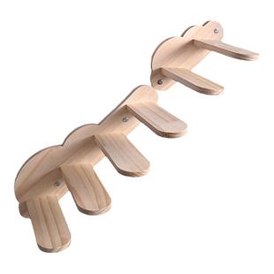 猫咪梯子楼梯实木宠物龙猫笼松鼠攀爬跳台软梯索道麻绳DIY猫笼墙