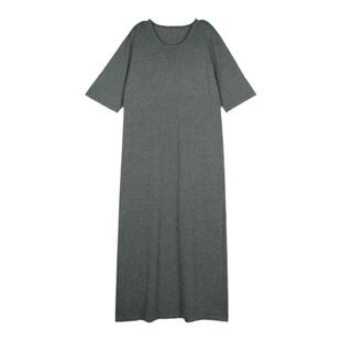 MRS Studios 亚麻棉亲肤轻薄 極简ROW风干爽针织T恤/懒人连衣裙