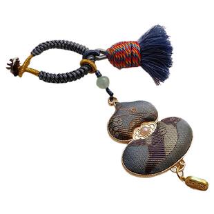 非遗宋锦葫芦手机挂件名家上久楷款纯手工挂件包包挂车挂双面葫芦