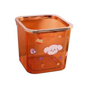 ins风桌面垃圾桶家用宿舍办公室书桌透明高颜值创意压圈迷你纸篓