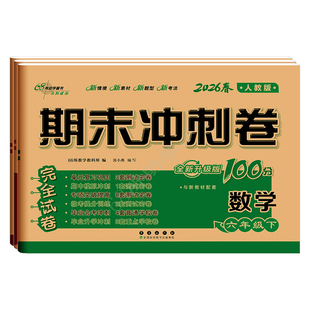 期末冲刺100分试卷一二三四五六年级下册上册语文数学英语人教版北师大版西师版小学单元期中期末完全试卷期末冲刺一百分