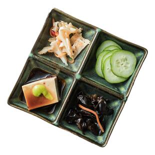 分格盘陶瓷分隔减脂餐盘高级感家用四格小吃盘餐具小盘子碟子精致